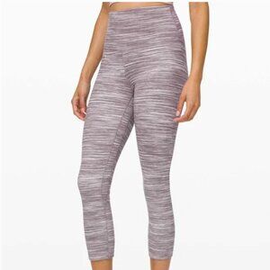 Women Lululemon Align Pant 25" High Rise Black Cherry White Size 4 Yoga Athletic